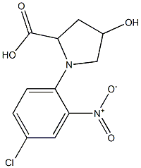 1-(4-chloro-2-nitrophenyl)-4-hydroxypyrrolidine-2-carboxylic acid Struktur