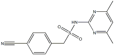 1-(4-cyanophenyl)-N-(4,6-dimethylpyrimidin-2-yl)methanesulfonamide Struktur