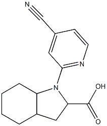 1-(4-cyanopyridin-2-yl)octahydro-1H-indole-2-carboxylic acid Struktur