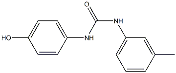 1-(4-hydroxyphenyl)-3-(3-methylphenyl)urea Struktur