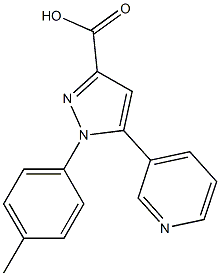 1-(4-methylphenyl)-5-(pyridin-3-yl)-1H-pyrazole-3-carboxylic acid Struktur