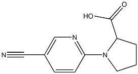 1-(5-cyanopyridin-2-yl)pyrrolidine-2-carboxylic acid Struktur