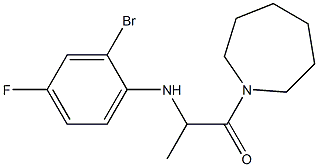 1-(azepan-1-yl)-2-[(2-bromo-4-fluorophenyl)amino]propan-1-one Struktur