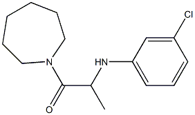 1-(azepan-1-yl)-2-[(3-chlorophenyl)amino]propan-1-one Struktur