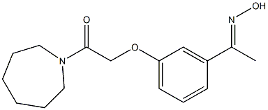 1-(azepan-1-yl)-2-{3-[1-(hydroxyimino)ethyl]phenoxy}ethan-1-one Struktur