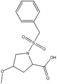 1-(benzylsulfonyl)-4-methoxypyrrolidine-2-carboxylic acid Struktur