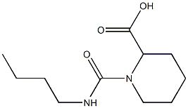 1-(butylcarbamoyl)piperidine-2-carboxylic acid Struktur