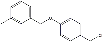 1-(chloromethyl)-4-[(3-methylphenyl)methoxy]benzene Struktur