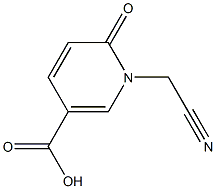 1-(cyanomethyl)-6-oxo-1,6-dihydropyridine-3-carboxylic acid Struktur