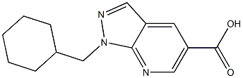 1-(cyclohexylmethyl)-1H-pyrazolo[3,4-b]pyridine-5-carboxylic acid Struktur