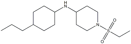 1-(ethanesulfonyl)-N-(4-propylcyclohexyl)piperidin-4-amine Struktur