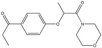 1-(morpholin-4-yl)-2-(4-propanoylphenoxy)propan-1-one Struktur