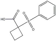 1-(phenylsulfonyl)cyclobutanecarboxylic acid Struktur