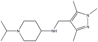 1-(propan-2-yl)-N-[(1,3,5-trimethyl-1H-pyrazol-4-yl)methyl]piperidin-4-amine Struktur