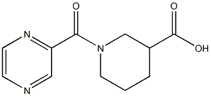 1-(pyrazin-2-ylcarbonyl)piperidine-3-carboxylic acid Struktur