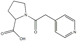 1-(pyridin-4-ylacetyl)pyrrolidine-2-carboxylic acid Struktur