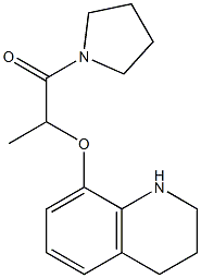 1-(pyrrolidin-1-yl)-2-(1,2,3,4-tetrahydroquinolin-8-yloxy)propan-1-one Struktur