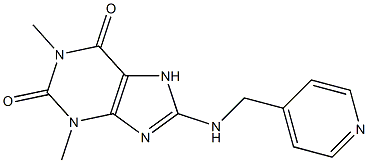 1,3-dimethyl-8-[(pyridin-4-ylmethyl)amino]-2,3,6,7-tetrahydro-1H-purine-2,6-dione Struktur