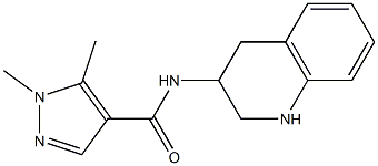 1,5-dimethyl-N-(1,2,3,4-tetrahydroquinolin-3-yl)-1H-pyrazole-4-carboxamide Struktur