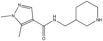 1,5-dimethyl-N-(piperidin-3-ylmethyl)-1H-pyrazole-4-carboxamide Struktur