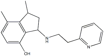 1,7-dimethyl-3-{[2-(pyridin-2-yl)ethyl]amino}-2,3-dihydro-1H-inden-4-ol Struktur