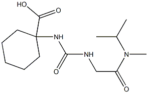 1-[({[methyl(propan-2-yl)carbamoyl]methyl}carbamoyl)amino]cyclohexane-1-carboxylic acid Struktur