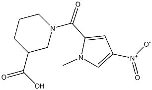 1-[(1-methyl-4-nitro-1H-pyrrol-2-yl)carbonyl]piperidine-3-carboxylic acid Struktur