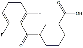 1-[(2,6-difluorophenyl)carbonyl]piperidine-3-carboxylic acid Struktur