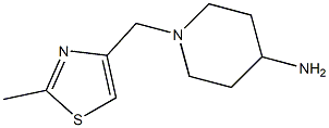 1-[(2-methyl-1,3-thiazol-4-yl)methyl]piperidin-4-amine Struktur