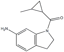 1-[(2-methylcyclopropyl)carbonyl]-2,3-dihydro-1H-indol-6-amine Struktur