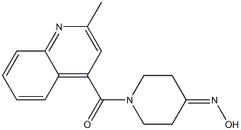 1-[(2-methylquinolin-4-yl)carbonyl]piperidin-4-one oxime Struktur