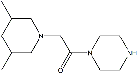 1-[(3,5-dimethylpiperidin-1-yl)acetyl]piperazine Struktur