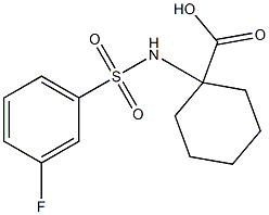 1-[(3-fluorobenzene)sulfonamido]cyclohexane-1-carboxylic acid Struktur