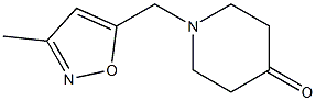 1-[(3-methyl-1,2-oxazol-5-yl)methyl]piperidin-4-one Struktur