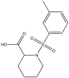 1-[(3-methylphenyl)sulfonyl]piperidine-2-carboxylic acid Struktur