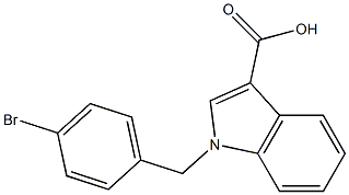 1-[(4-bromophenyl)methyl]-1H-indole-3-carboxylic acid Struktur