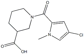 1-[(4-chloro-1-methyl-1H-pyrrol-2-yl)carbonyl]piperidine-3-carboxylic acid Struktur