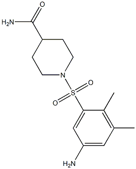 1-[(5-amino-2,3-dimethylbenzene)sulfonyl]piperidine-4-carboxamide Struktur