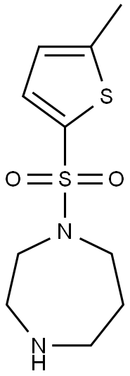 1-[(5-methylthiophene-2-)sulfonyl]-1,4-diazepane Struktur