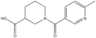 1-[(6-methylpyridin-3-yl)carbonyl]piperidine-3-carboxylic acid Struktur