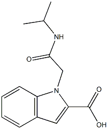 1-[(propan-2-ylcarbamoyl)methyl]-1H-indole-2-carboxylic acid Struktur