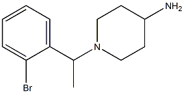 1-[1-(2-bromophenyl)ethyl]piperidin-4-amine Struktur