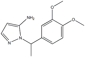 1-[1-(3,4-dimethoxyphenyl)ethyl]-1H-pyrazol-5-amine Struktur