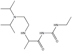 1-[2-({2-[bis(propan-2-yl)amino]ethyl}amino)propanoyl]-3-ethylurea Struktur