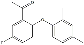 1-[2-(2,4-dimethylphenoxy)-5-fluorophenyl]ethan-1-one Struktur