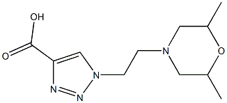 1-[2-(2,6-dimethylmorpholin-4-yl)ethyl]-1H-1,2,3-triazole-4-carboxylic acid Struktur