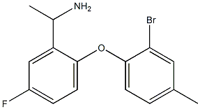 1-[2-(2-bromo-4-methylphenoxy)-5-fluorophenyl]ethan-1-amine Struktur