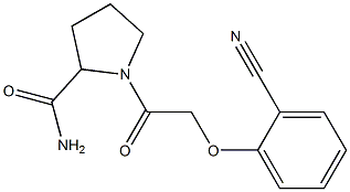 1-[2-(2-cyanophenoxy)acetyl]pyrrolidine-2-carboxamide Struktur