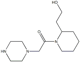 1-[2-(2-hydroxyethyl)piperidin-1-yl]-2-(piperazin-1-yl)ethan-1-one Struktur