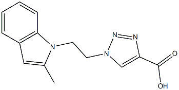 1-[2-(2-methyl-1H-indol-1-yl)ethyl]-1H-1,2,3-triazole-4-carboxylic acid Struktur